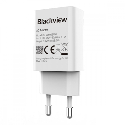 Полнач за ѕид Blackview USB Type C, 5W, USB A приклучок, бел