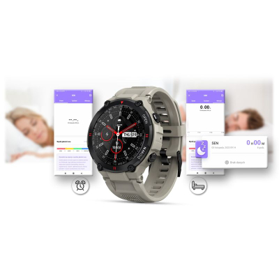 Smartwatch Gravity GT7-4, ekran 1.28", Bluetooth, gri