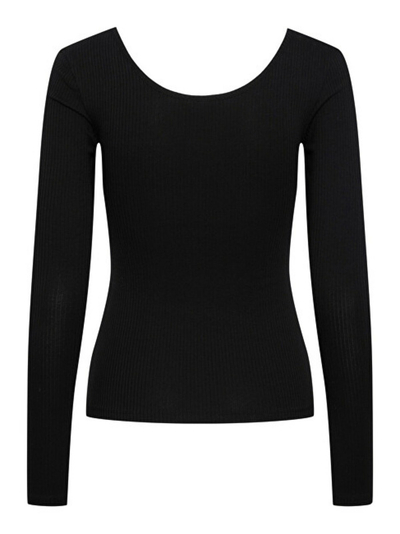Bluzë PIECES PCKITTE Slim Fit, e zezë