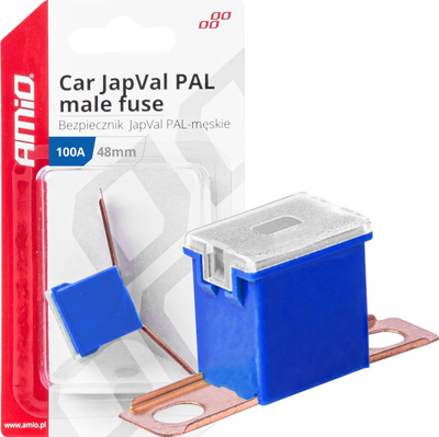 Siguresë auto AMiO 03424, PAL JapVal, 100A, blu