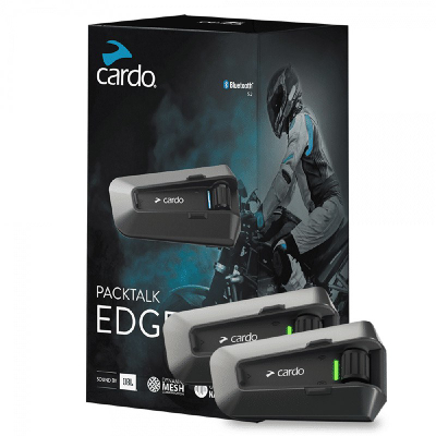 Set interkomi për motor CARDO PACKTALK EDGE DUO, Bluetooth 5.2, deri 1.6 km, i zi