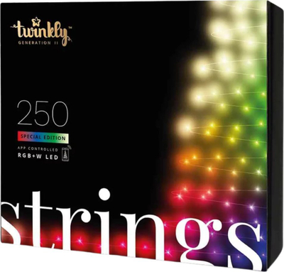 Drita dekorative LED Twinkly Strings TWS250SPP TEU, 250 llampa, RGBW, shumëngjyrëshe
