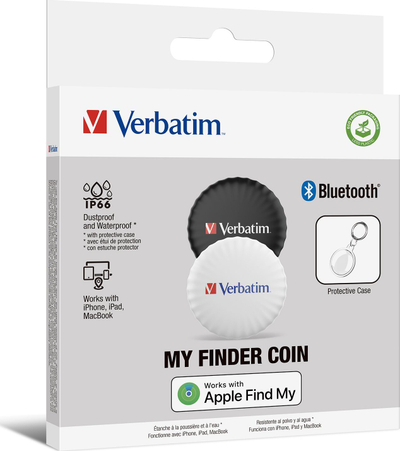 Gjetës Bluetooth Verbatim My Finder, Apple Find My, set me 2 copë, i bardhë