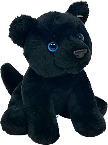 Lodër plushi panterë, 14cm, e zezë