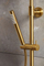 Set dushi KFA Moza Premium, kolonë dushi me termostat, PVD gold i furçuar