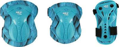 Set mbrojtës Nils Extreme H727, masa M, për patina dhe skateboard, jeshil