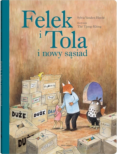 Libër për kalamaj “Felek and Tola and the New Neighbor”, me figura, faqe kartoni, me shumë ngjyra