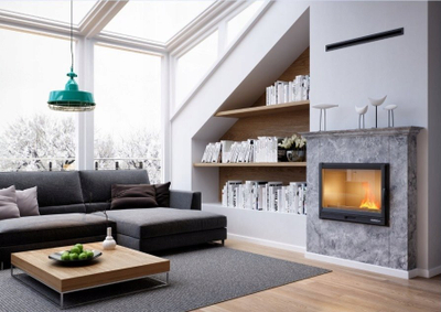 Kosh për dru zjarri Nordflam Elar, metal, i zi