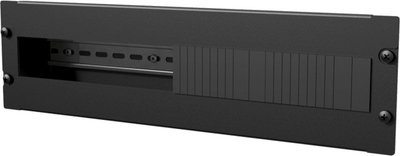 Единица за монтирање DIN Caymon BDR03, рек 19", 3U, 24 модули, црна