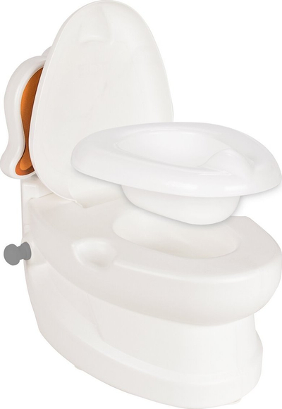 Tualet trajnues për fëmijë Jamara My Little Toilet Dog, me tingull shkulje, me mbajtës letre higjienike, i bardhë