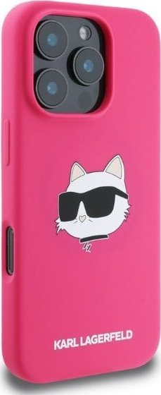 Futrollë Karl Lagerfeld Silicone Choupette Head, MagSafe, për iPhone 16 Pro Max 6.9", fuchsia
