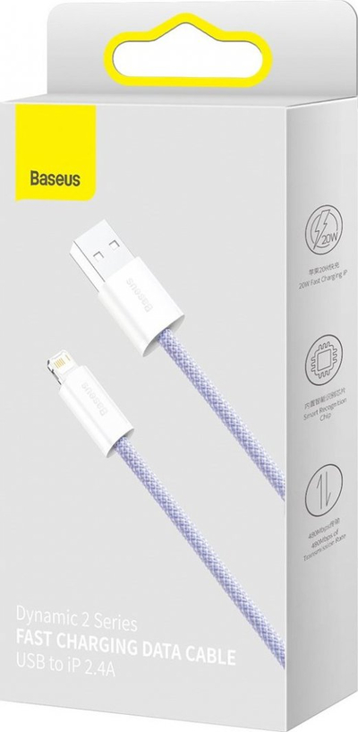 Kabllo USB Baseus CALD040105, USB A në Lightning, 2 m, lejla