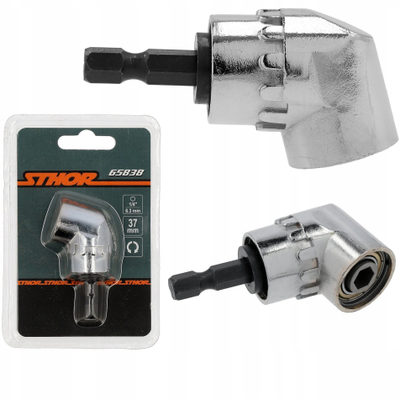 Adapter këndor Sthor 65838, 37mm, 1/4", metal
