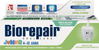 Паста за заби за деца Биорепер Џуниор 6-12 години, нане, 75 ml