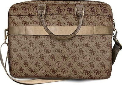 Çantë laptopi Guess 4G Uptown GUCB15G4GFBR, 16\", lëkurë eko, kafe