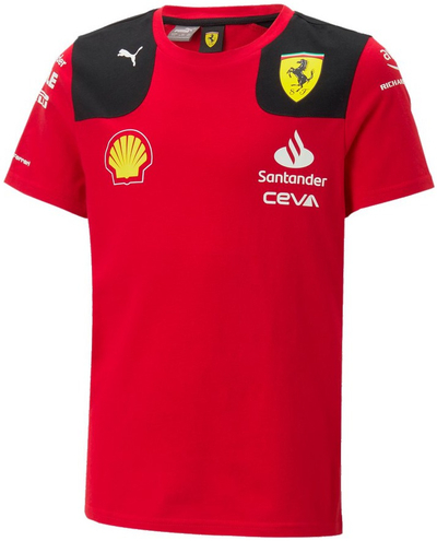 Bluzë fëmijësh PUMA Scuderia Ferrari F1 2023, pambuk, e kuqe