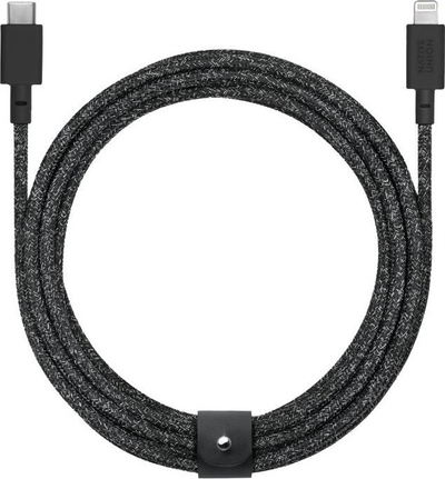 Kabllo karikimi Native Union Belt, USB‑C në Lightning, 1.2 m, gri Cosmos