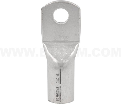 Klemmë unazore Ergom KDR 240/16, për kabllo 240mm², vrimë M16, e argjendtë