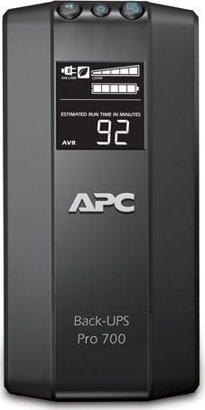 UPS APC Back-UPS Pro 700, 700VA 420W, me ekran LCD, ngjyrë e zezë