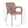 Karrige PP KareK cappuccino me këmbë alumini 59×58×81 cm (HM5592.02)