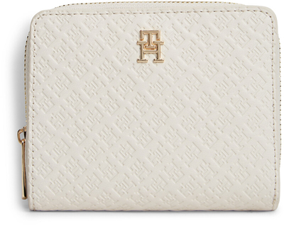 Portofol Tommy Hilfiger TH Icon Med ZA AW0AW18474, me flap, i mesëm, beige