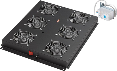 Единица за вентилација за таван Roline Roof Fan Unit 48.26cm, 6 вентилатори, црна