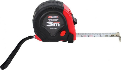 Metër matëse e lëvizshme AWTools AW27136, 7.5 m, 25 mm, e kuqe e zezë
