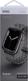 Rrip për Apple Watch Uniq Aspen, 44 45mm, thurje tekstili, gri e errët
