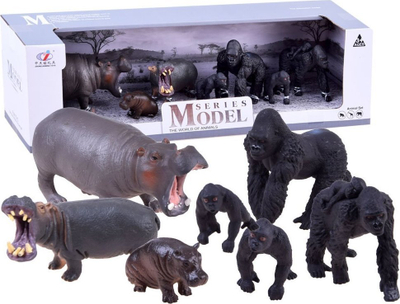 Set lodrash figurina Safari Model Series, 7 copë, plastikë, shumëngjyrëshe