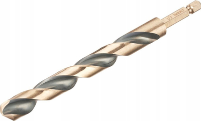 Spiralë metali Dewalt DT20619, 13mm, HSS-G, bisht HEX 1/4", e zezë gold
