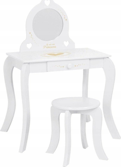 Tavolinë tualeti për kalamaj Atmosphera Dressing Table and Stool, MDF, me pasqyrë, shumëngjyrëshe