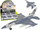 Avion lodër Leantoys Airplane With Powered Light Sound, shkallë 1:72, me drita dhe zë, gri