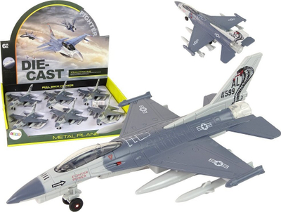 Avion lodër Leantoys Airplane With Powered Light Sound, shkallë 1:72, me drita dhe zë, gri