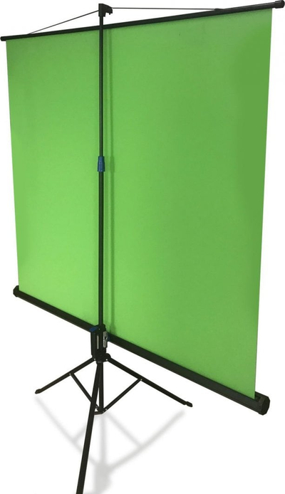 Perde green screen me tripod, 148 x 185 cm, portative, jeshile