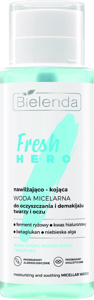 Ujë micelar Bielenda Fresh Hero, hidratues, efekt qetësues, 400 ml