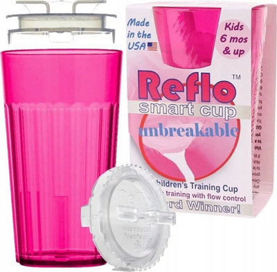 Gotë trajnimi Reflo Smart Cup, plastike e pathyeshme, rozë