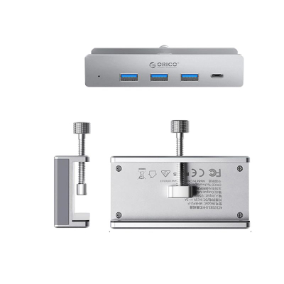 Hub USB Orico MH4PC, USB-C në 3 porta USB-A 3.0 dhe 1 port USB-C 3.0, ngjyrë argjendtë