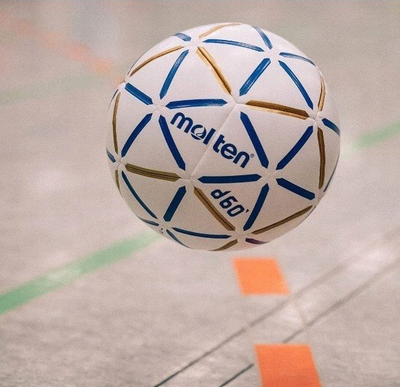 Top hendbolli Molten d60 IHF H1D4000, madhësia 1, pa zam, bardh e kaltër