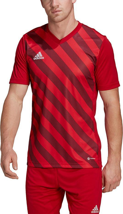 Bluzë futbolli për burra adidas Entrada 22 Graphic Jersey M HB0572, poliester, Aeroready, e kuqe