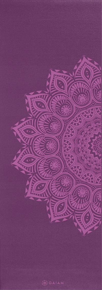Tapet joga GAIAM Purple Mandala 62202, 6mm, PVC, vjollcë