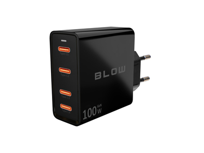 Karikues rrjeti Blow 76-031, 4x USB-C, 100W PD GaN, i zi
