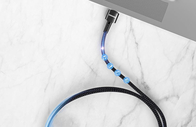 Kabllo USB Type C Essager 66W, 1m, karikim i shpejtë, zi blu