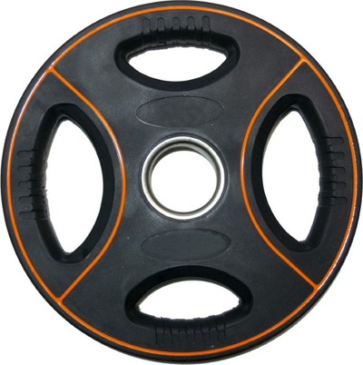 Disku me gomë Spartan TPU, 15 kg, vrimë 30 mm, i zi