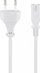 Kabllo rryme Manhattan Power Cable, C7 figure eight, 1.8m, e bardhë