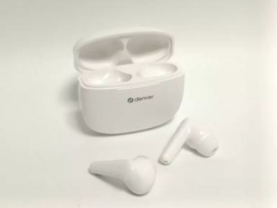 Kufje pa tela Denver TWE-48W, Bluetooth 5.3, True Wireless, të bardha