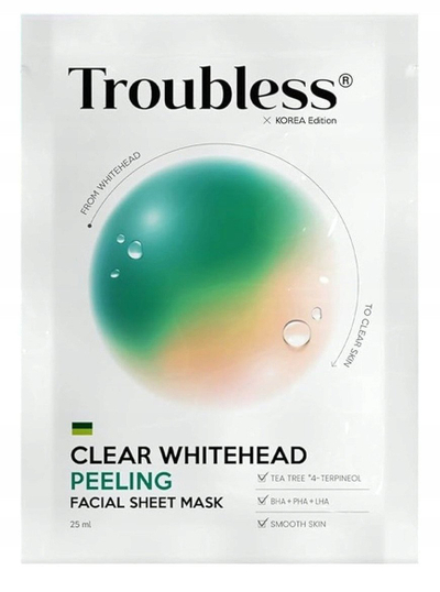 Maskë fytyre TROUBLESS Clear Whitehead, 25ml