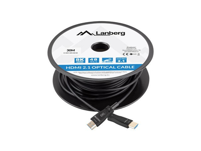 Kabllo HDMI Lanberg CA-HDMI-30FB-0300-BK, 30m, 8K, i zi