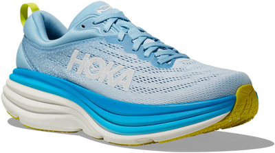 Atlete vrapimi HOKA Bondi 8 Wide, amortizim maksimal, Airy Blue