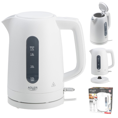 Ibrik elektrik Adler AD 1379w, 1.7L, plastikë, i bardhë