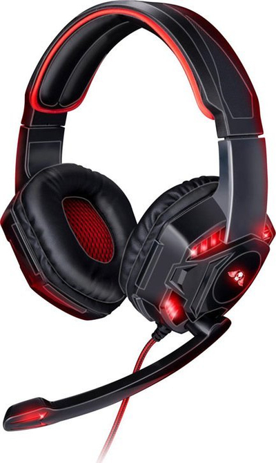 Kufje gaming No Fear Headphones, 40mm, LED, të kuqe